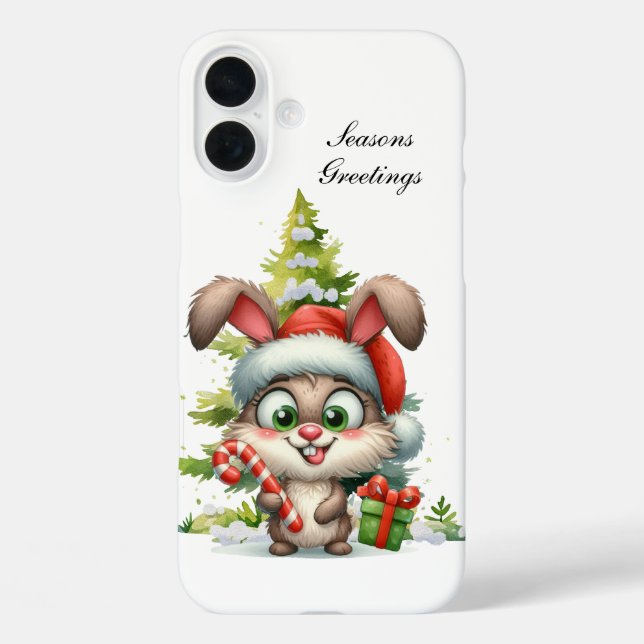 Cute Christmas Holidays bunny customisable  Case-Mate iPhone Case (Back)