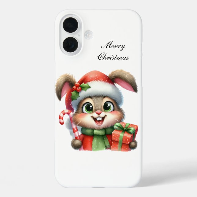 Cute Christmas Holidays bunny customisable  Case-Mate iPhone Case (Back)
