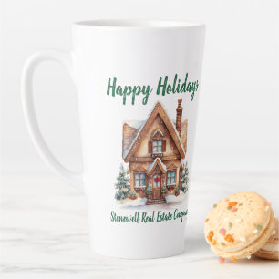 Cute Christmas Home Personalized Realtor Latte Mug