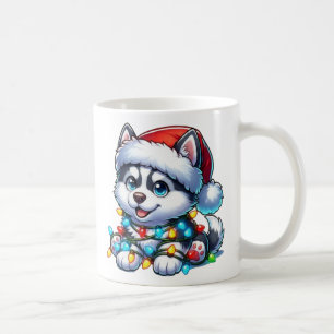 Cute Christmas Husky Mug