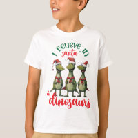 Cute Christmas I Believe in Santa and Dinosaurs