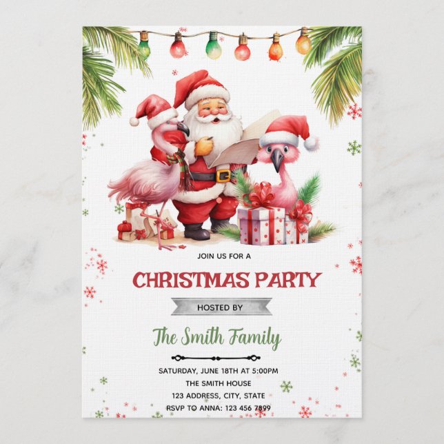 Cute christmas in july invitation (Front)