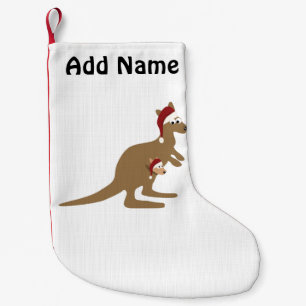 Cute Christmas Kangaroos Small Christmas Stocking