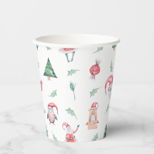 Cute Christmas Kids Holiday Party Paper Cups