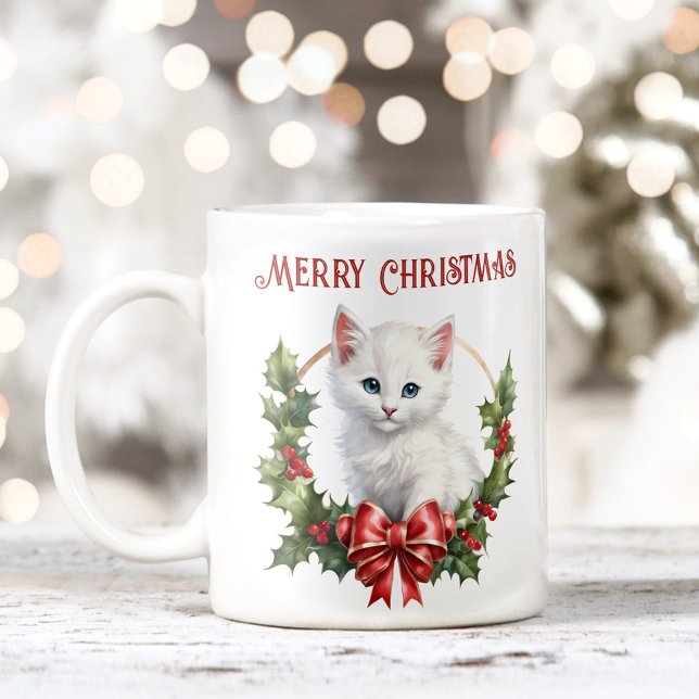 Cute Christmas Kitty Cat Lover Name Mug (Cute Christmas Kitty Cat Lover Name Mug)