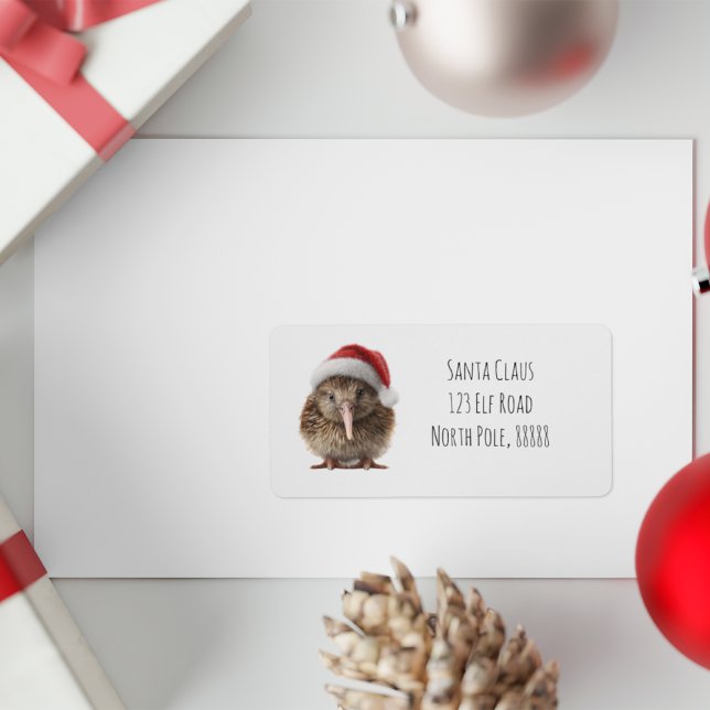 Cute Christmas Kiwi, custom Label (Creator Uploaded)