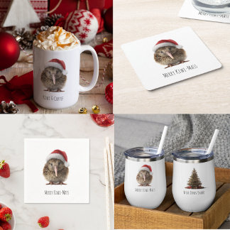 Cute Christmas Kiwi, custom Napkin
