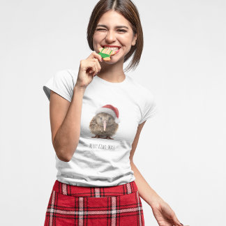 Cute Christmas Kiwi, custom T-Shirt
