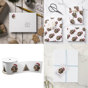 Cute Christmas Kiwi, custom Wrapping Paper Sheet