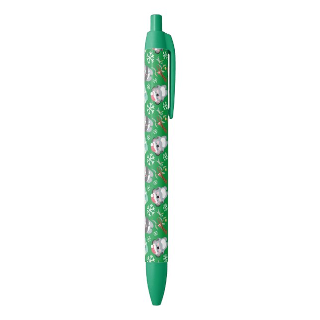 Cute Christmas Koala Blue Ink Pen (Bottom (Vertical))