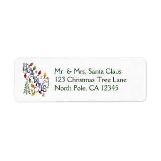 Cute Christmas, Lights and Stars with Holiday Text