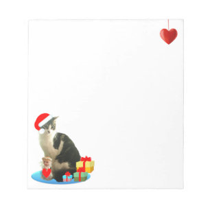 Cute Christmas Merlin Cat Notepad