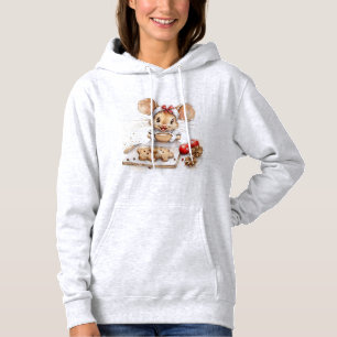 Cute Christmas Mouse Chef Hoodie