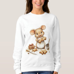 Cute Christmas Mouse Chef Sweatshirt
