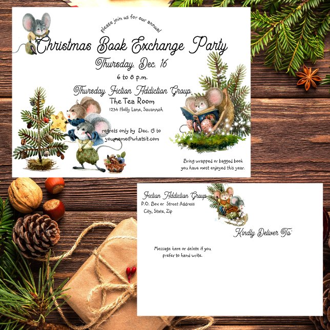 Cute Christmas Mouse Club/Organisation Invitation (Creator Uploaded)