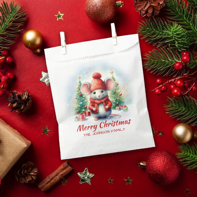Cute Christmas Mouse Party Favour Bags (Creator Uploaded)