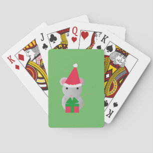 Cute Christmas Mouse Playing Cards