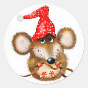 Cute Christmas Mouse Stickers