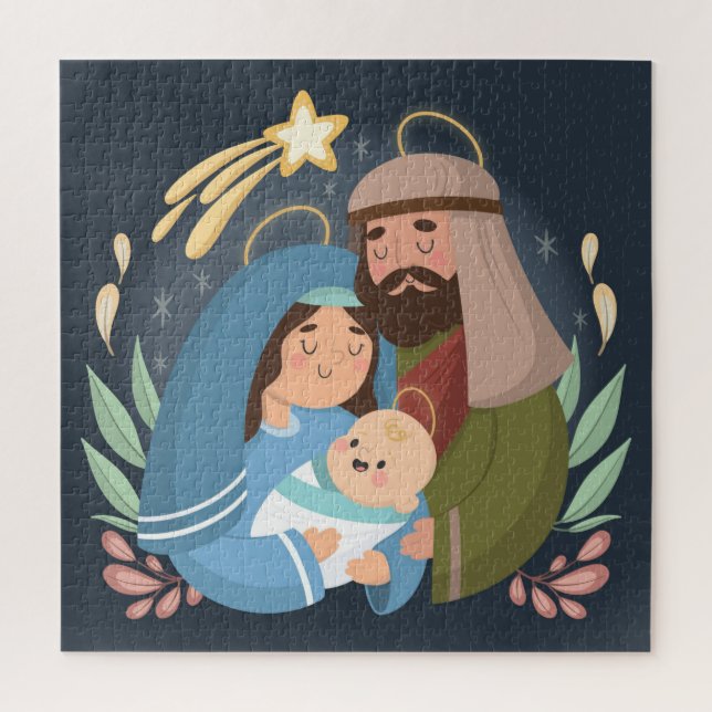 Cute Christmas Nativity Jigsaw Puzzle (Vertical)