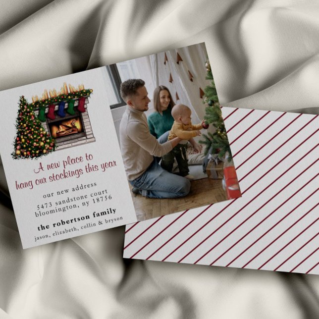 Cute Christmas New Home Photo Moving Announcement (Creator Uploaded)