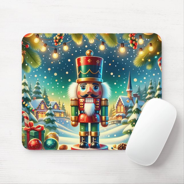 Cute Christmas Nutcracker Mouse Pad (With Mouse)