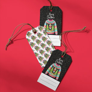 Cute Christmas Nutcracker Ugly Christmas Sweater Gift Tags