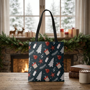 Cute Christmas ornaments winter shopping bag
