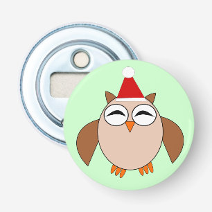Cute Christmas Owl Bottle Opener