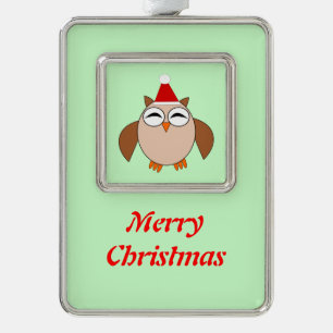 Cute Christmas Owl Customisable Ornament