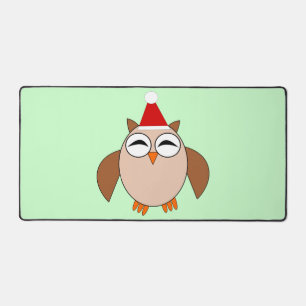 Cute Christmas Owl Desk Mat