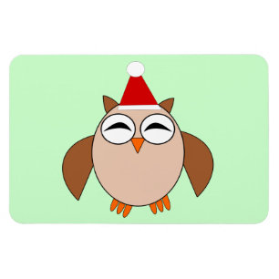 Cute Christmas Owl Magnet