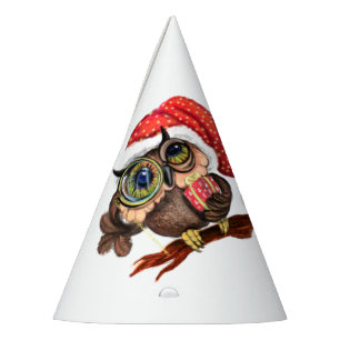 Cute Christmas Owl Party Hat