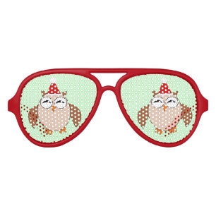 Cute Christmas Owl Party Shades