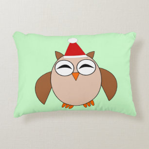 Cute Christmas Owl Pillow