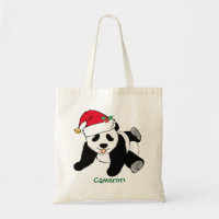 Cute Christmas Panda Bear in Santa Hat Custom Kids