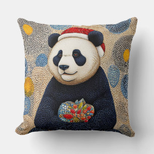 Cute christmas panda cushion
