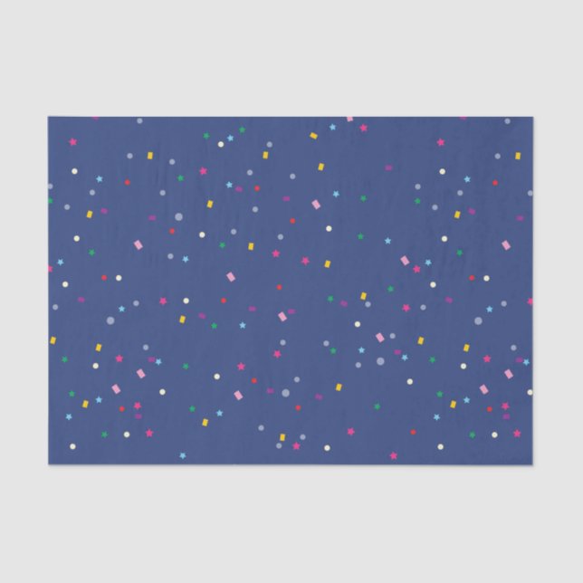 Cute Christmas Party Confetti Pattern Tissue Paper (Front)