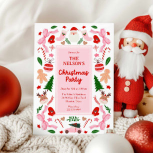 Cute Christmas Party Invitation