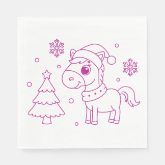 cute christmas party napkin
