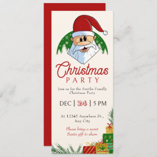 Cute Christmas Party Santa Festive Elegant Floral