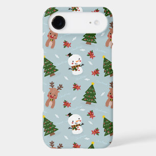 Cute Christmas Pattern Snowman, Reindeer & Tree