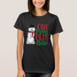 Cute Christmas PEDS Nurse - Paediatrics Snowman Nu T-Shirt<br><div class="desc">Cute Christmas PEDS Nurse - Paediatrics Snowman Nursing</div>