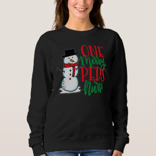 Cute Christmas Peds Nurse Paediatrics Snowman Nur Sweatshirt