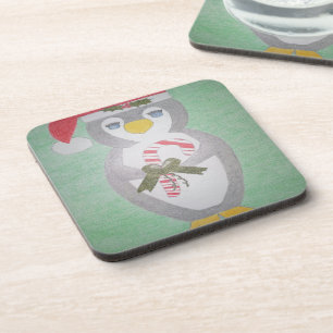 Cute Christmas Penguin Coaster