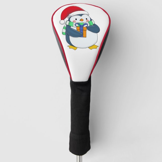 Cute Christmas Penguin – Holiday Golf Gift  Head Cover (Front)