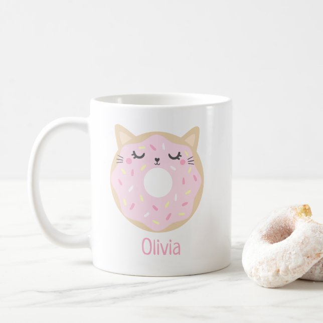 Cute Christmas Penguin Personalised Christmas Mug (With Donut)