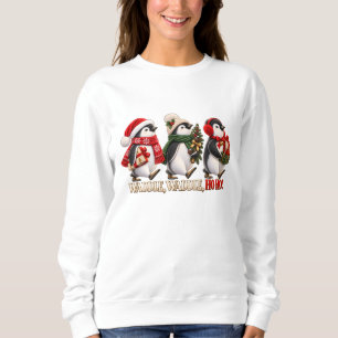 Cute Christmas Penguin Waddle Ho Ho Sweatshirt