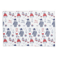 Cute Christmas Penguins Hats Gloves Pattern