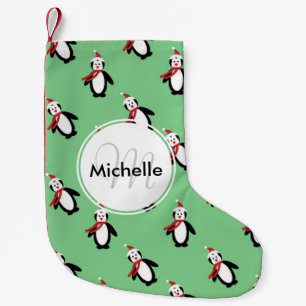 Cute Christmas Penguins Small Christmas Stocking