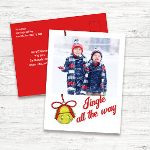 Cute Christmas Photo Card Jingle All the Way